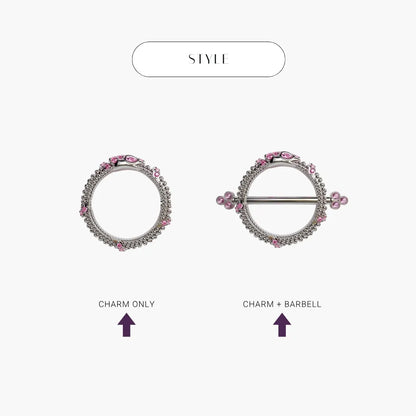 Ouro Blush Nipple Barbell White Gold
