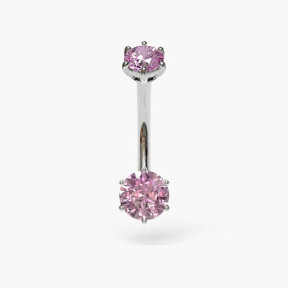 Cosmopolitan 0.8 ct. Moissanite Belly Ring White Gold