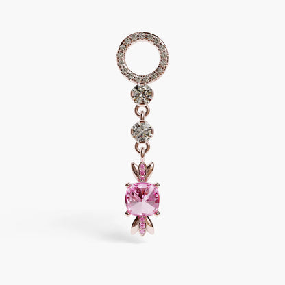 Sugar Baby Dome Charm, Yellow & Rose Gold