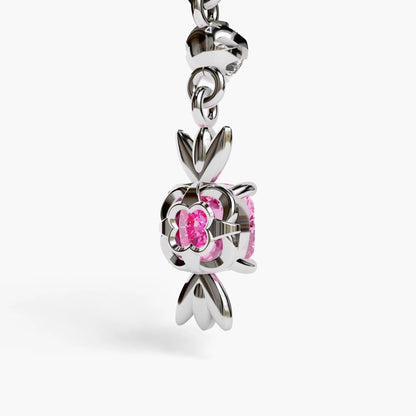 Sugar Baby Dome Charm, White Gold & Platinum