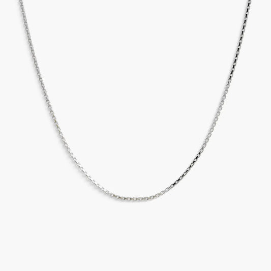 Box Chain Necklace Silver