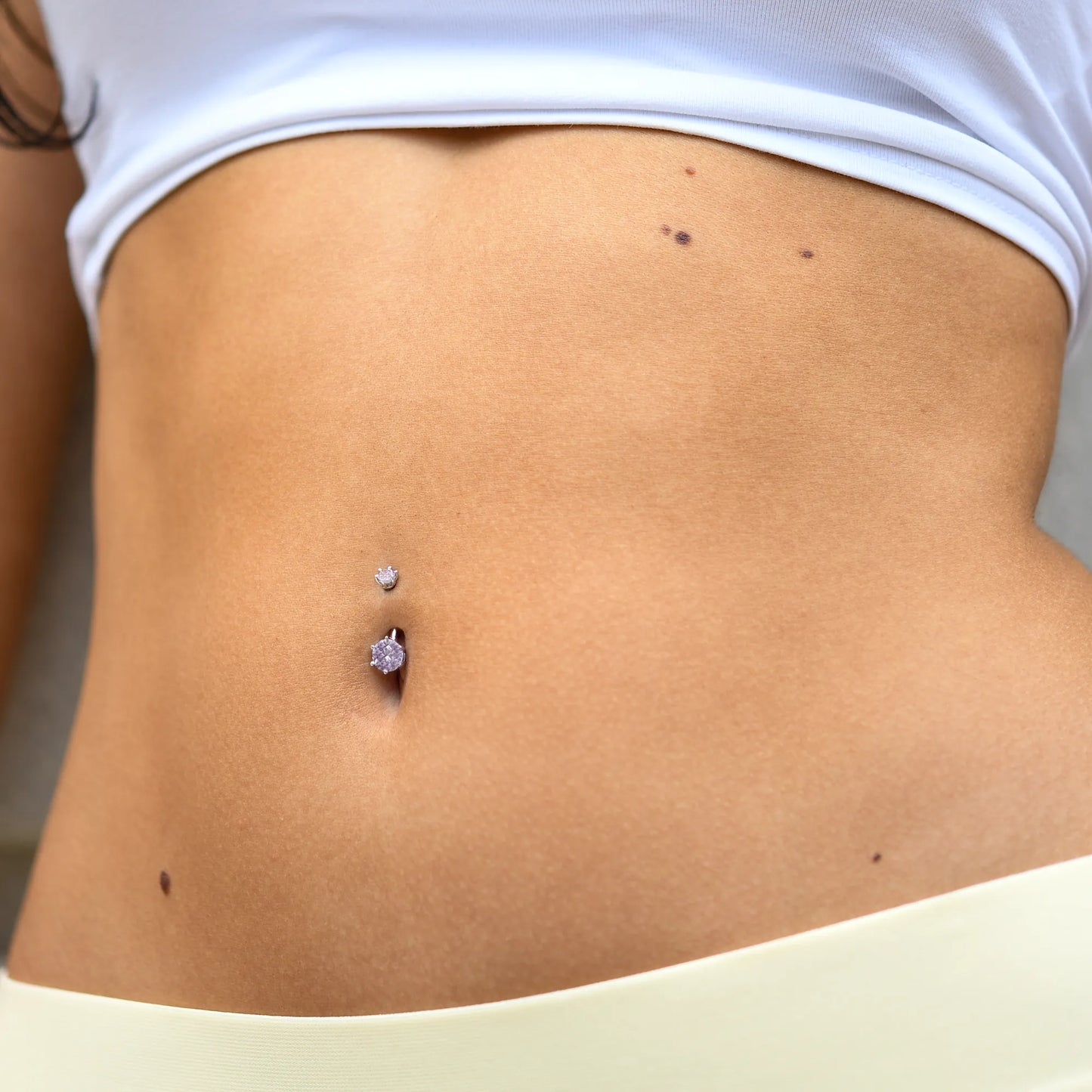 Purple Rain 1.5 ct. Moissanite Belly Ring