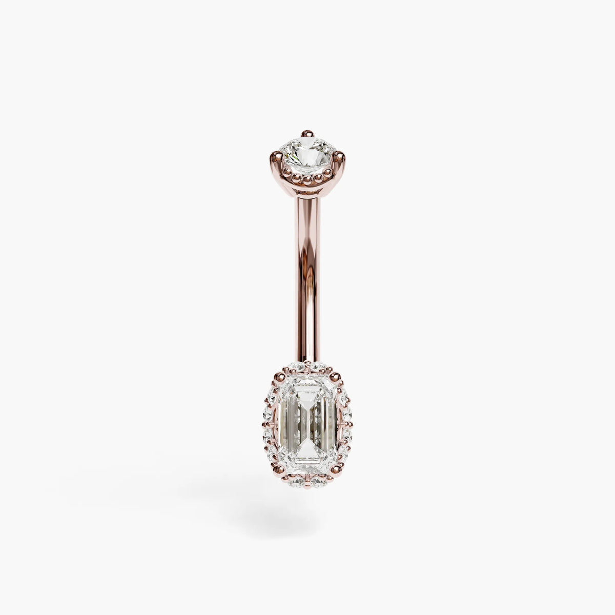 La Femme Emerald Pavé 0.4 ct. Lab Diamond Belly Ring White Gold