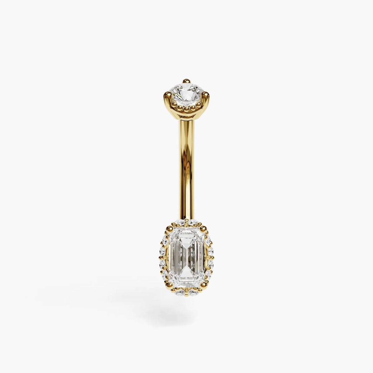 La Femme Emerald Pavé 0.4 ct. Lab Diamond Belly Ring White Gold