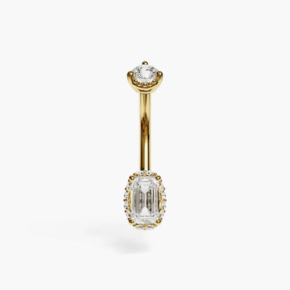 La Femme Emerald Pavé 0.4 ct. Lab Diamond Belly Ring White Gold