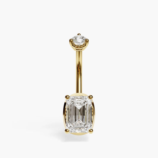 La Femme Emerald 1.1 ct. Lab Diamond Belly Ring