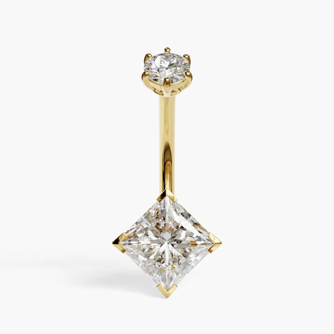 Princess 2.0 ct. Moissanite Belly Ring