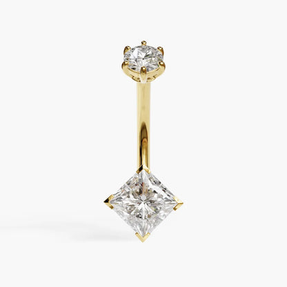 Princess 1.6 ct. Moissanite Belly Ring