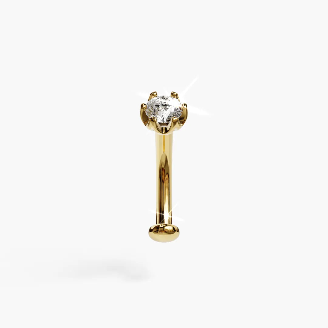 Floating Moissanite Belly Ring