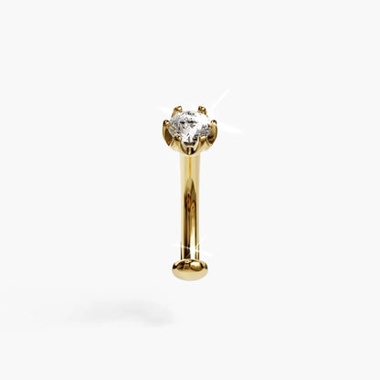 Floating Moissanite Belly Ring