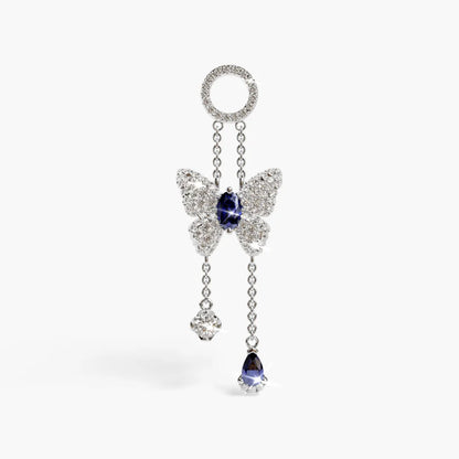 Mariposa Butterfly Charm White Gold & Platinum