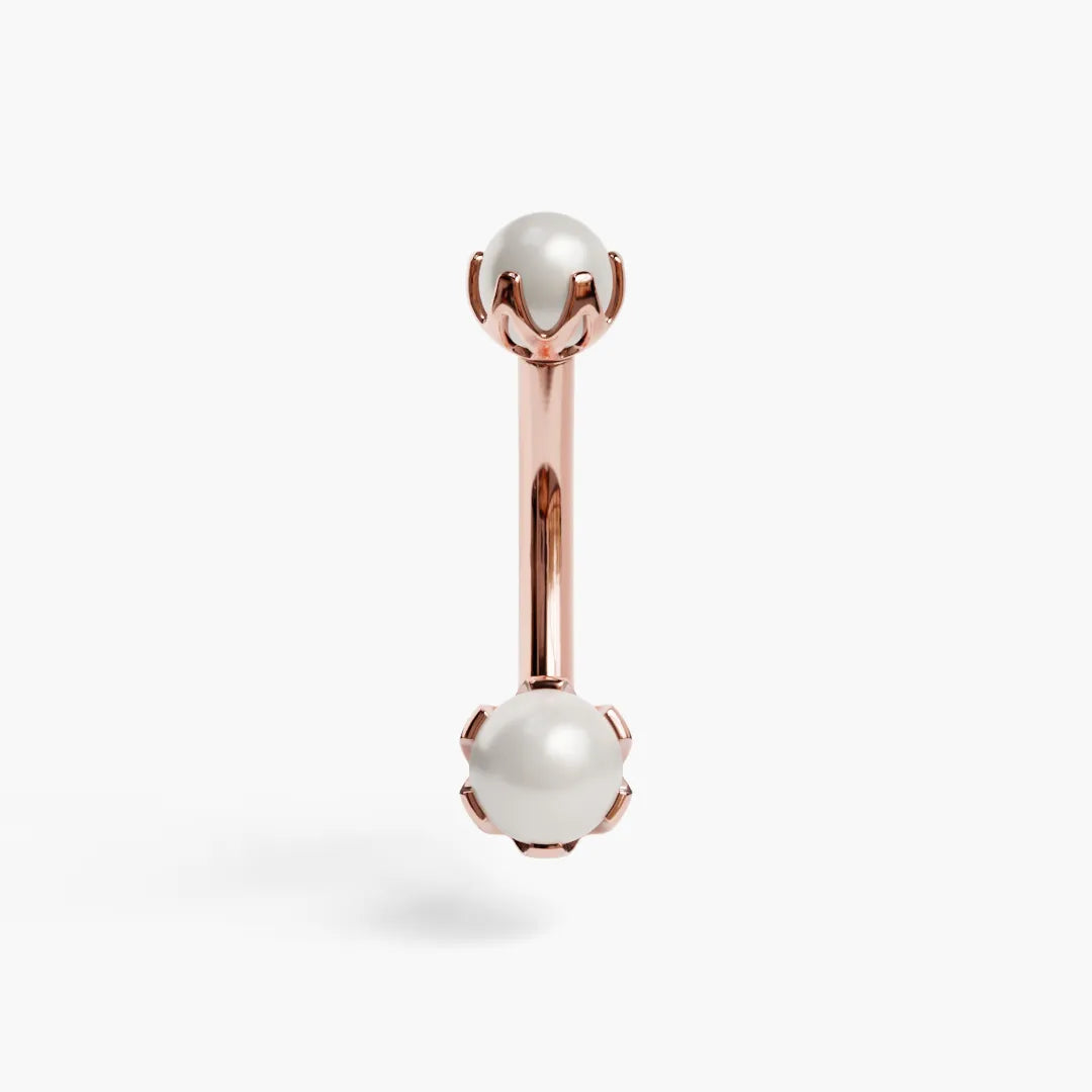 Pearl Orchid Belly Ring