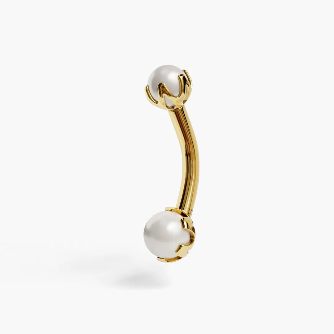 Pearl Orchid Belly Ring