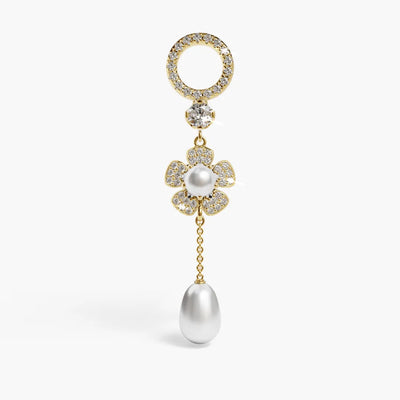 Wildflower Charm Yellow & Rose Gold