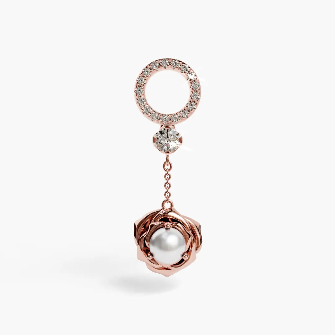 Eternal Rose Charm Yellow & Rose Gold