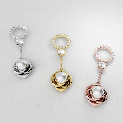 Eternal Rose Charm Yellow & Rose Gold