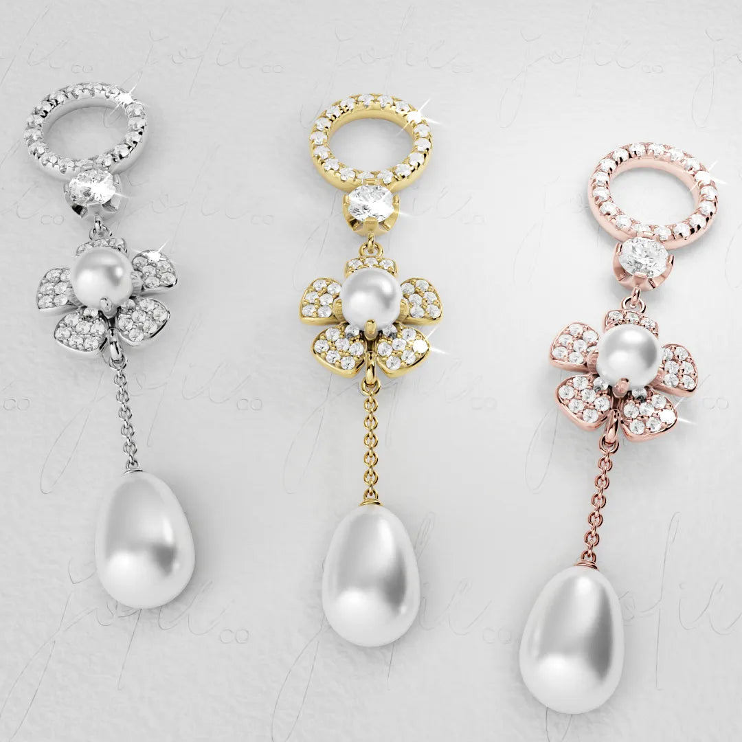 Wildflower Charm Yellow & Rose Gold