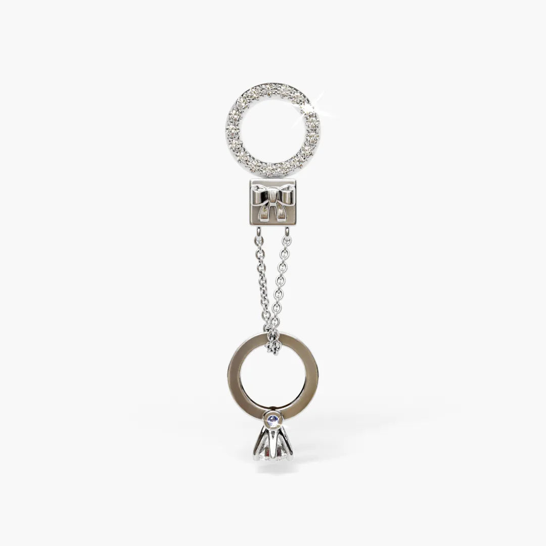 Marry Me Charm White Gold