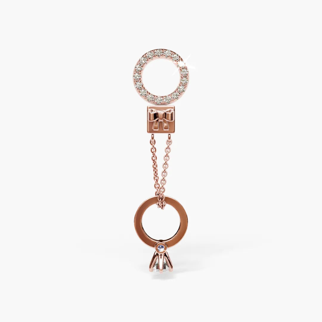 Marry Me Charm Yellow & Rose Gold