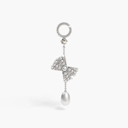 Lover's Bow Charm White Gold