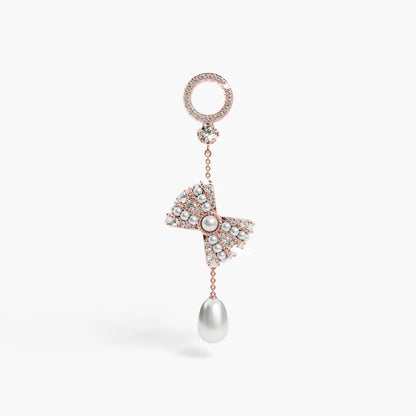 Lover's Bow Charm Yellow & Rose Gold