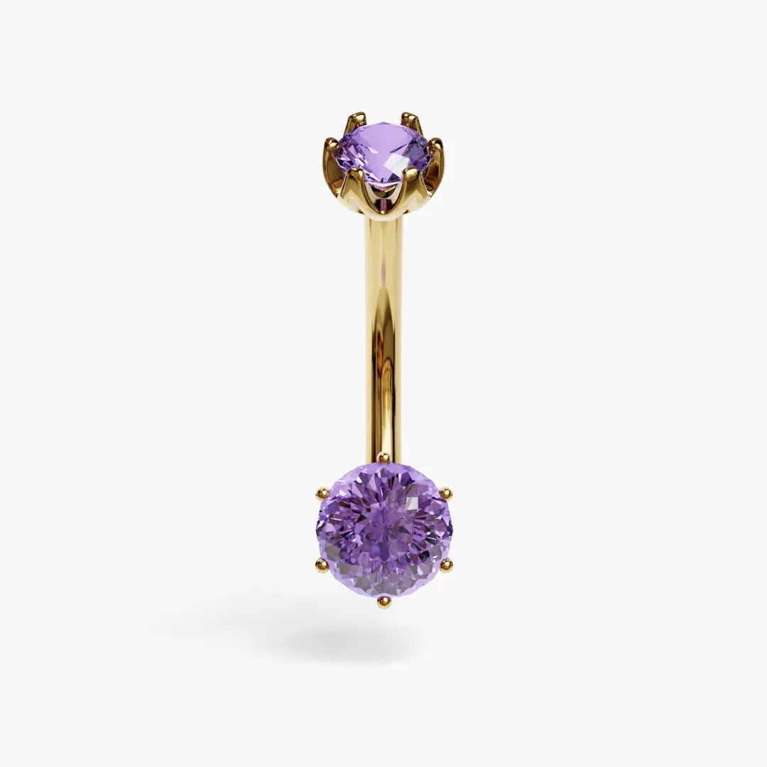 Purple Rain 0.8 ct. Sapphire Belly Ring