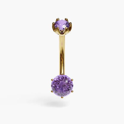 Purple Rain 0.8 ct. Sapphire Belly Ring