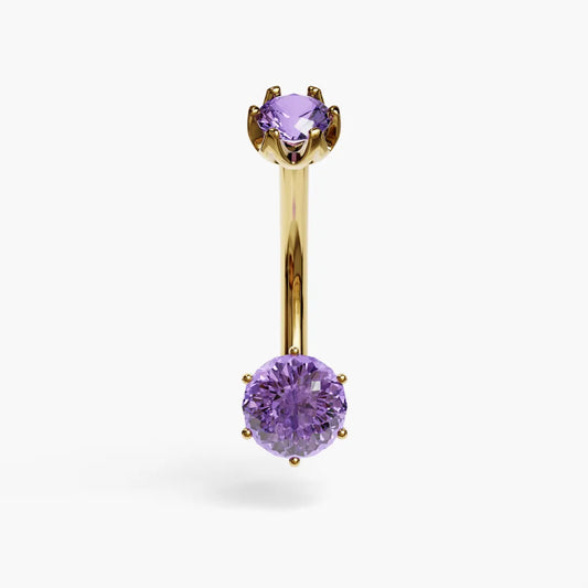 Purple Rain 0.8 ct. Sapphire Belly Ring