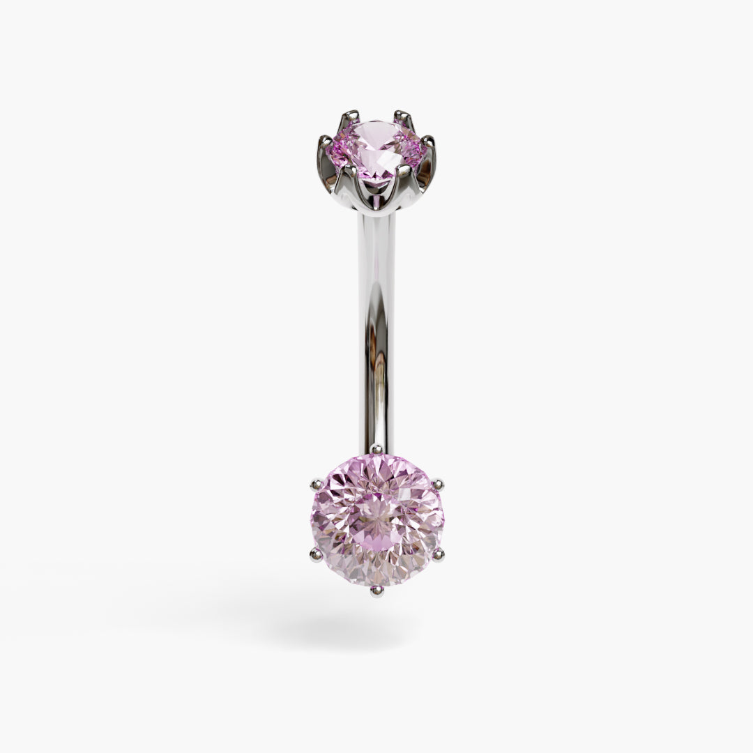 Cosmopolitan 0.8 ct. Sapphire Belly Ring White Gold