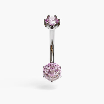 Cosmopolitan 0.8 ct. Sapphire Belly Ring White Gold