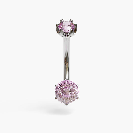 Cosmopolitan 0.8 ct. Sapphire Belly Ring White Gold