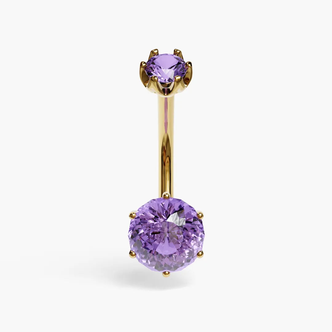 Purple Rain 1.5 ct. Sapphire Belly Ring