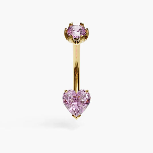 Cosmopolitan 1.0 ct. Heart Sapphire Belly Ring