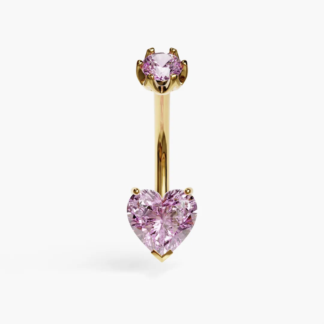 Cosmopolitan 1.5 ct. Heart Sapphire Belly Ring