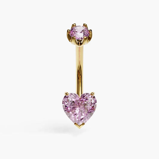Cosmopolitan 1.5 ct. Heart Sapphire Belly Ring