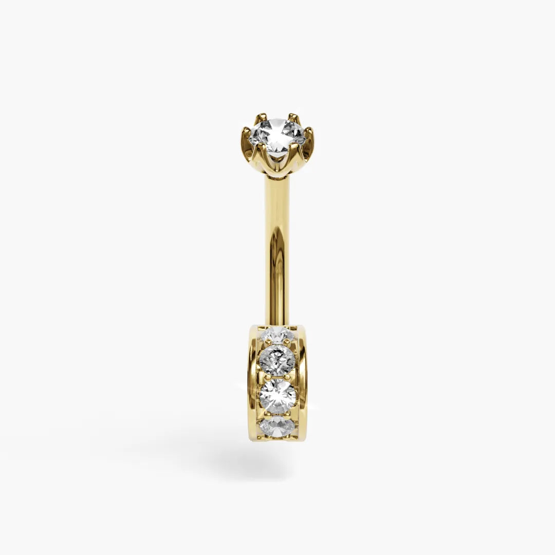 Dome Moissanite Belly Ring