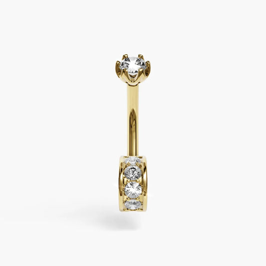 Dome Moissanite Belly Ring