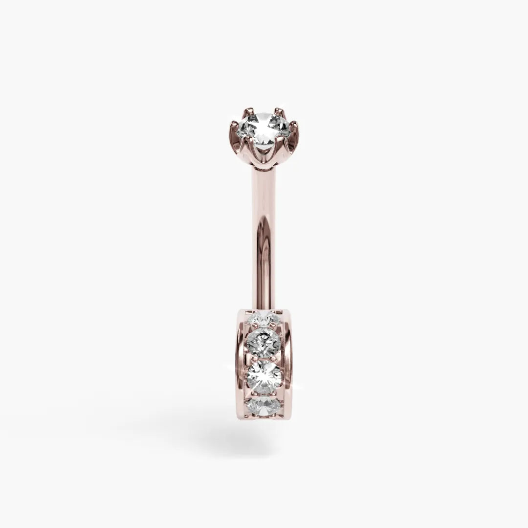Dome Moissanite Belly Ring