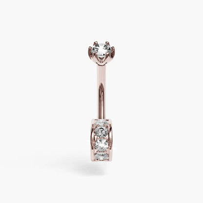 Dome Moissanite Belly Ring