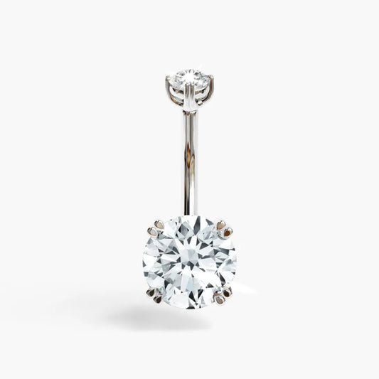 La Seule 1.5 ct. Diamond Belly Ring White Gold