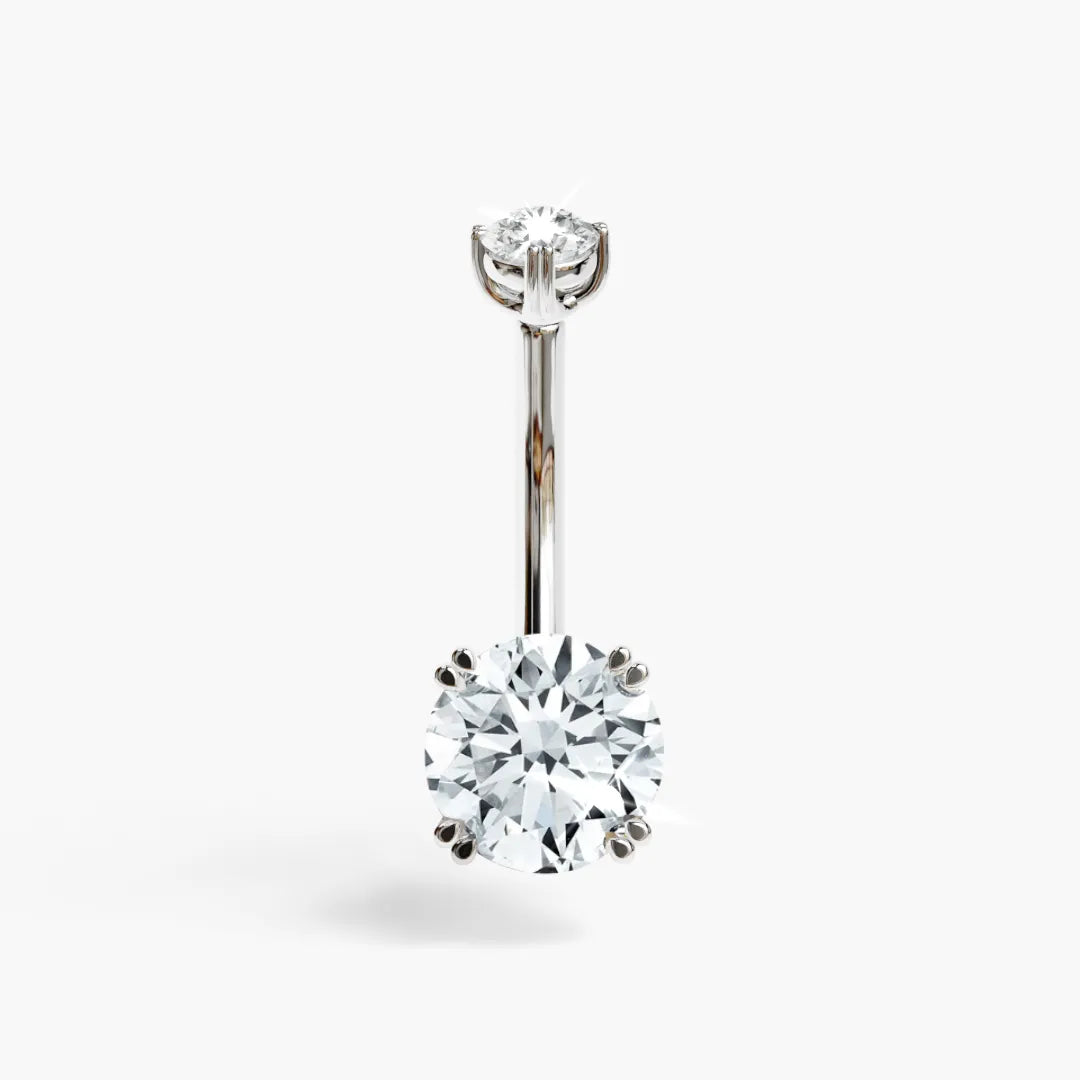 La Seule 1.1 ct. Diamond Belly Ring White Gold