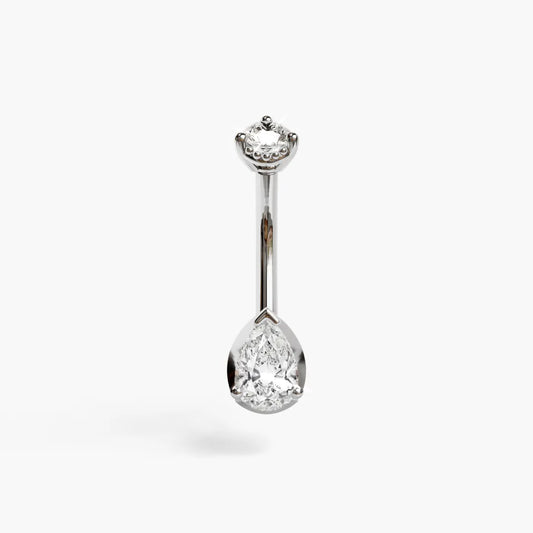 La Femme 0.5 ct. Diamond Belly Ring White Gold
