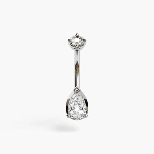 La Femme 1.0 ct. Diamond Belly Ring White Gold