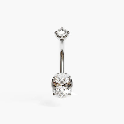 La Femme Oval 1.4 ct. Diamond Belly Ring White Gold