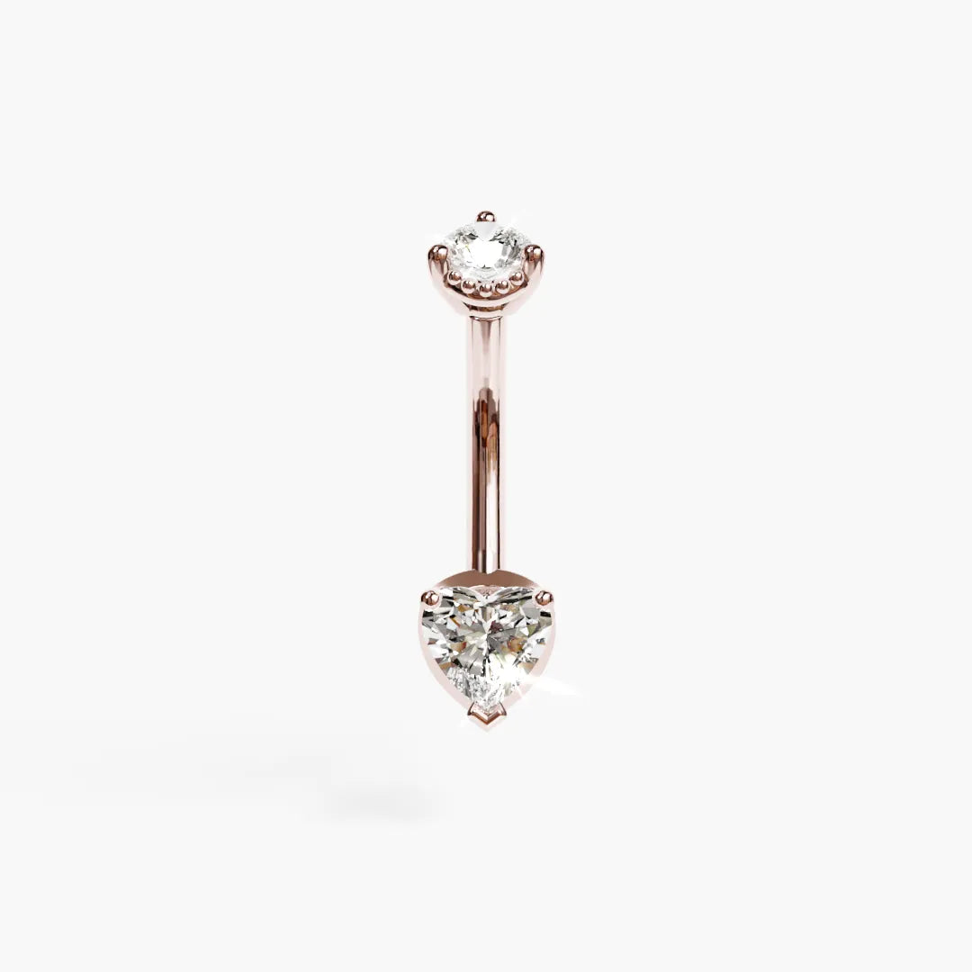La Femme Heart 0.5 ct. Diamond Belly Ring