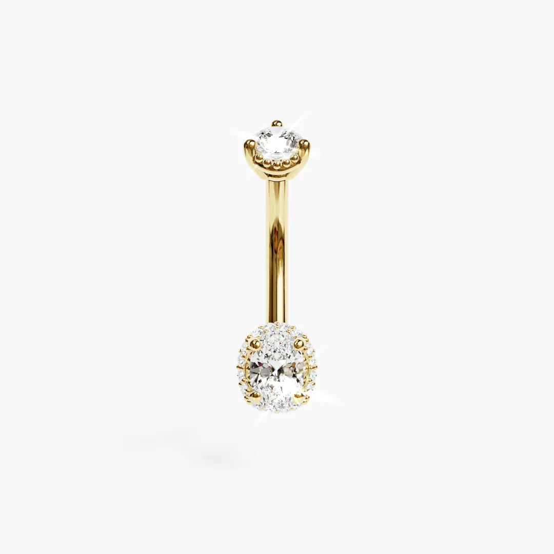 La Femme Oval Pavé 0.7 ct. Diamond Belly Ring