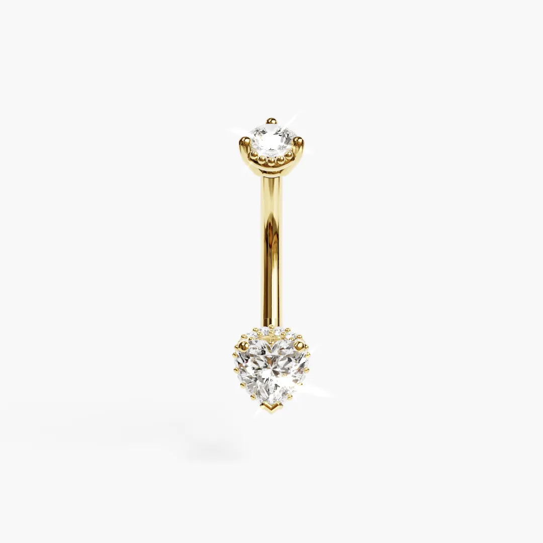 La Femme Heart Pavé 0.5 ct. Diamond Belly Ring