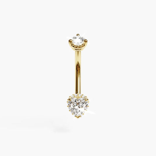 La Femme Heart Pavé 0.5 ct. Diamond Belly Ring