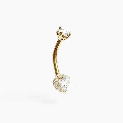 La Femme Heart Pavé 0.5 ct. Diamond Belly Ring