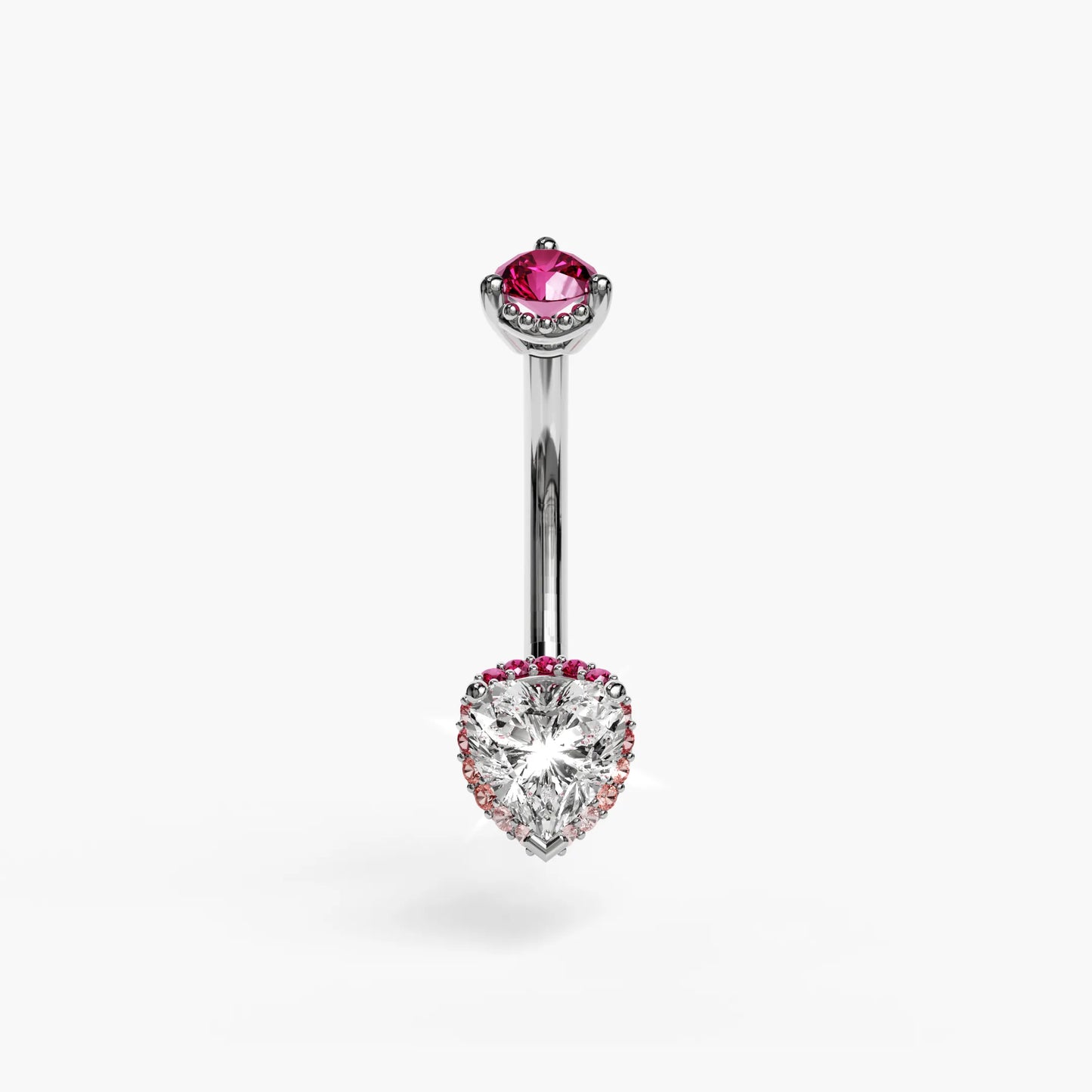 La Femme Blush Halo Pavé 1.0 ct. Belly Ring White Gold